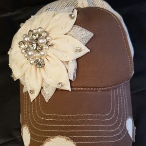 BOHO CHIC RHINESTONE TRUCKER HAT